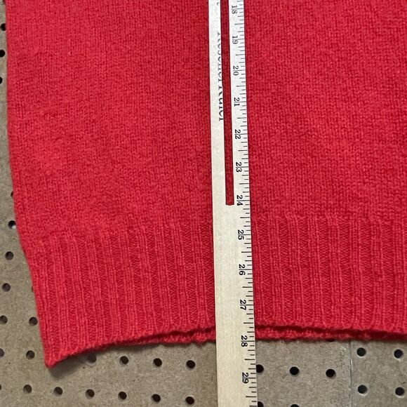 Paul Simon Real Shetland Wool Pullover Sweater Jumper Scotland Red Size 44/L Men - Picture 7 of 8